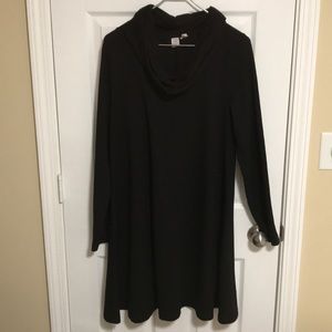 Artisan NY black cowl swing dress